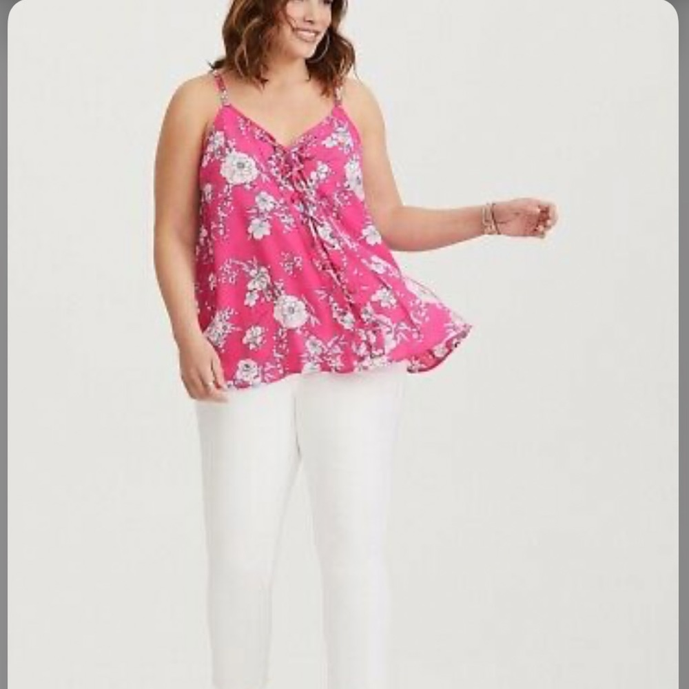 Torrid Neon Pink Swing Corset top